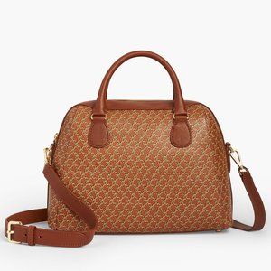 Talbots Brown Leather Satchel - Chainlink